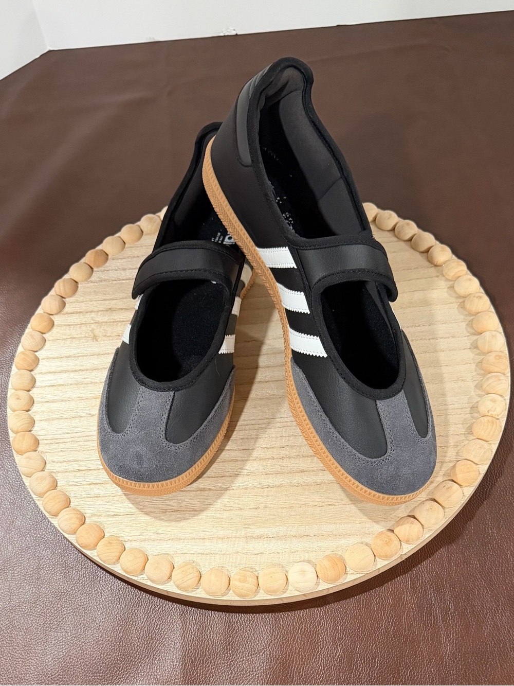 Adidas Samba Jane Mary Jane Black White Gum Sneakers Women’s 10 JQ6445